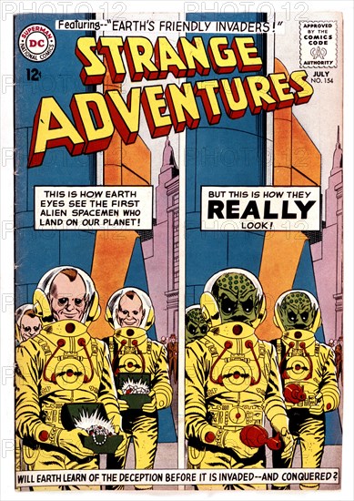 Cover of the comic strip "Strange adventures", The invaders
