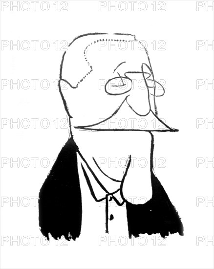 Guitry, Caricature of Anatole France