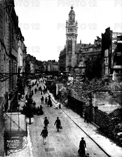 Under the German occupation in France: the destroyed city of Lille