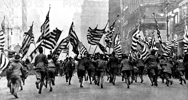 Boy scouts demonstration in New-York