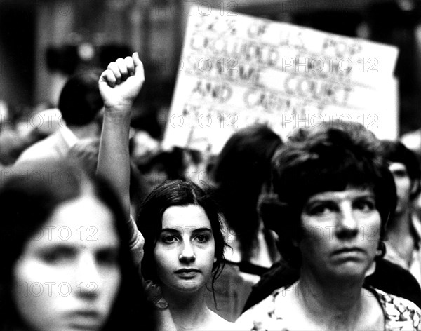 Protest in New York. March for women's liberation