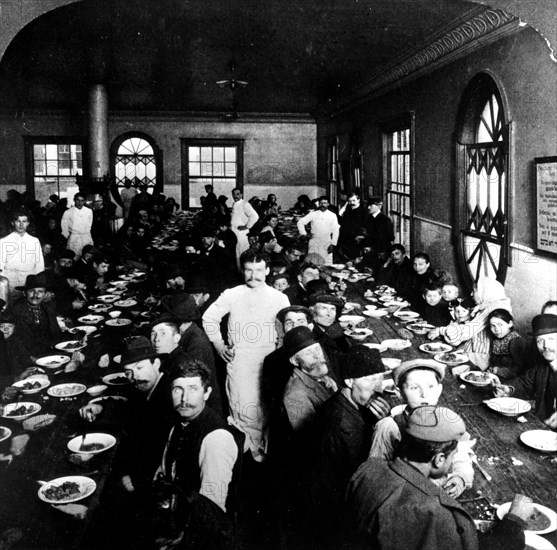 Cantine d'émigrants après leur arrivée