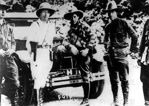 Le général Sandino et son état-major en route pour Mexico