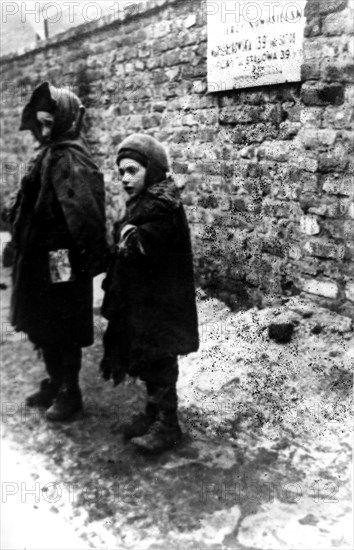 Ghetto in Warsaw. Children in the street