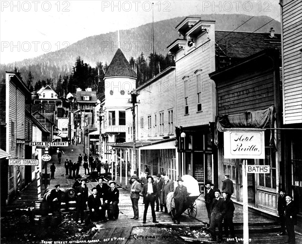 Petite ville en Alaska pendant la ruée vers l'or