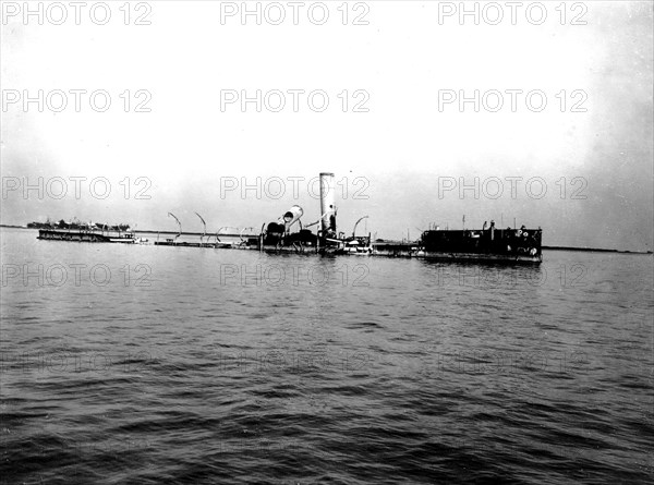 Sank ship in the Manila harbour, Philippines