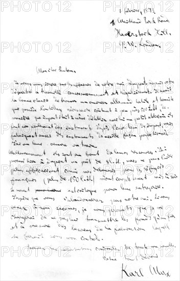 Lettre de Karl Marx à Fanton