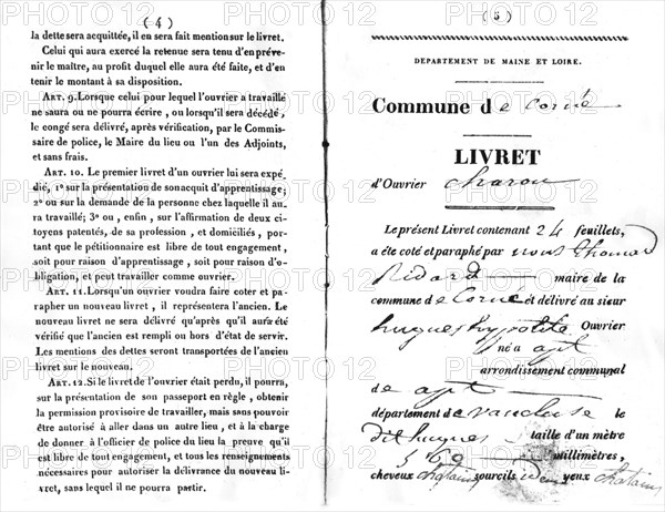 Livret pour les ouvriers, 1844