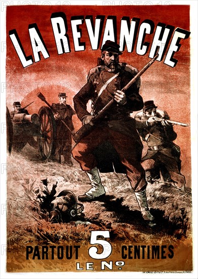 Affiche publicitaire pour le journal "La Revanche"