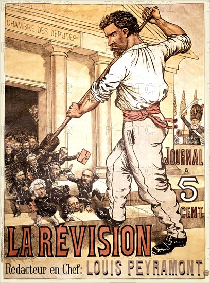 Affiche publicitaire pour un journal boulangiste