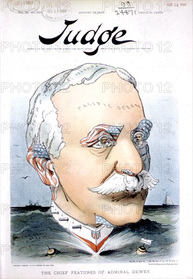 Caricature de L'amiral Dervey