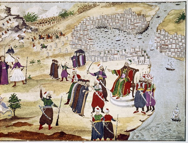 Makryannis, Tente du sultan à Constantinople