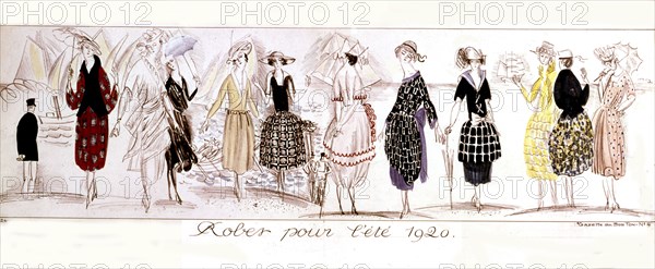 Paul Poiret's models at the seaside