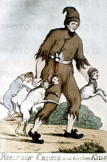 Robinson Crusoe and his three children