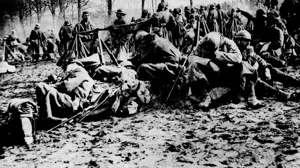 Troops after an attack