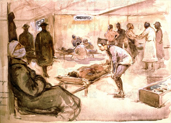 Lessieux, Emergency camp for wounded soldiers,