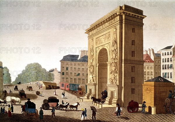 Paris, Vue de la Porte Saint-Denis