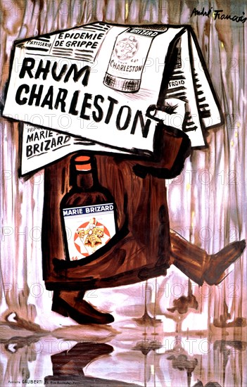 André François, Advertising for Charleston Rhum made by Marie Brizard