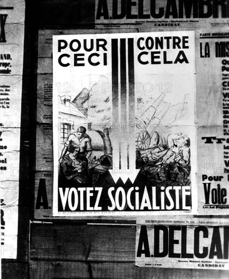 Affiche électorale de la S.F.I.O., 1936