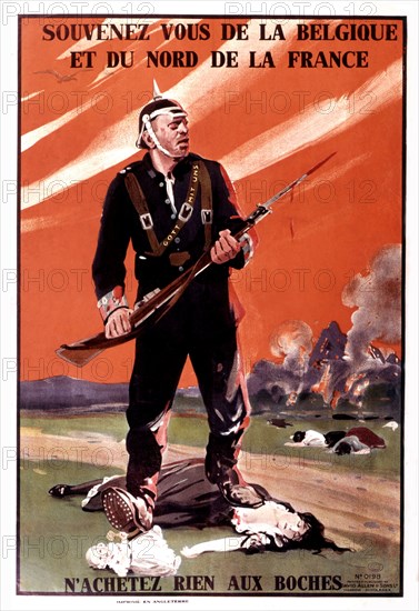 Le Mielle, propaganda poster against German products