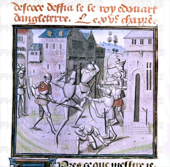 Chroniques de Froissart, Le roi d'Ecosse défiant le roi Edouard d'Angleterre