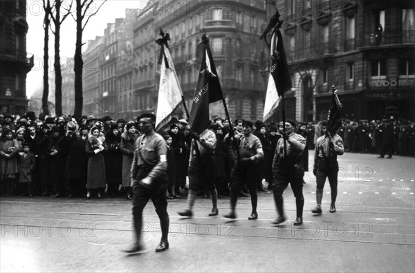 Parade of the French leagues in Paris, 1934