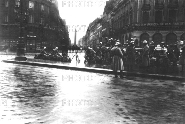 Demonstration repressed by the army, in Paris (1919)