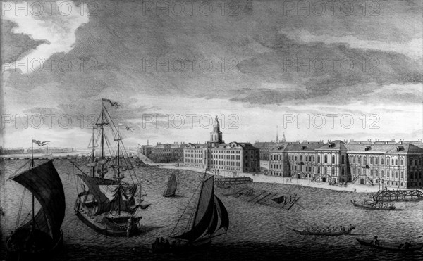 St. Petersburg, View of the banks of the Neva river