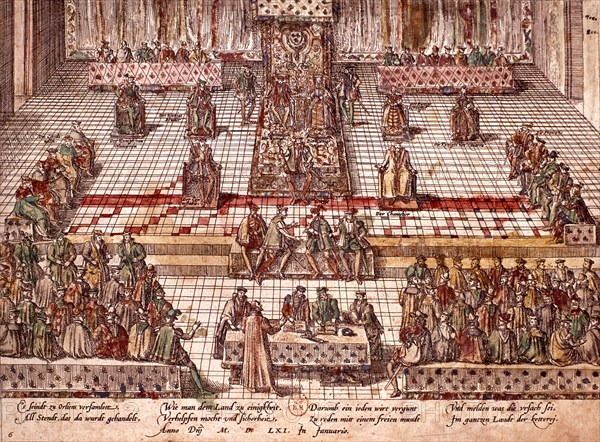 Colloque de Poissy réuni par Catherine de Médicis et Michel de l'Hospital (1561)