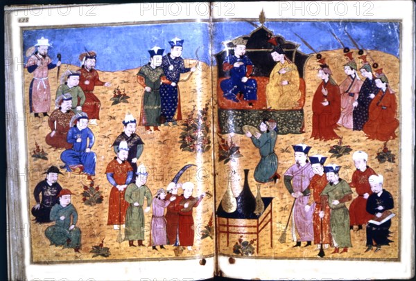 Manuscrit persan orné de 106 peintures : "Jami'al Tawarikh" de Rachid ad-Dîn (Histoire des Mongols)