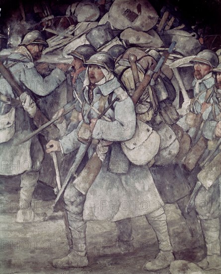 Pierre. Soldiers leaving their camp