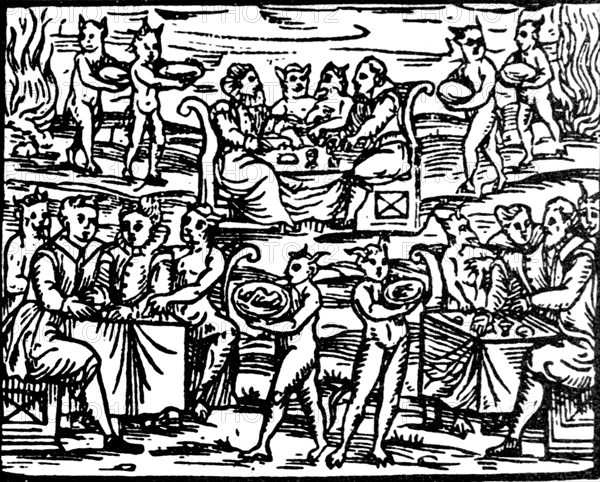 Sorcière partant au sabbat des sorcières