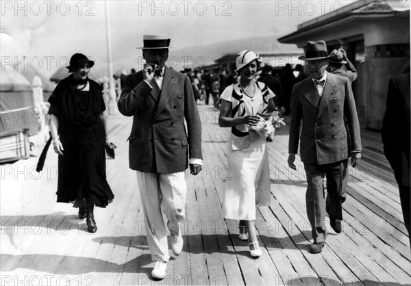 André Citroën and his wife in Deauville