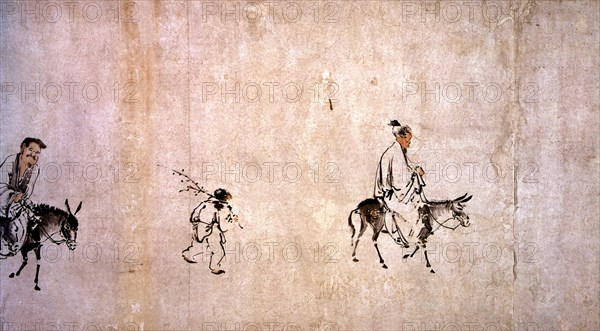 Scene of peasant life. Chou-Chuan Kung. Huarchon "Hakimono"