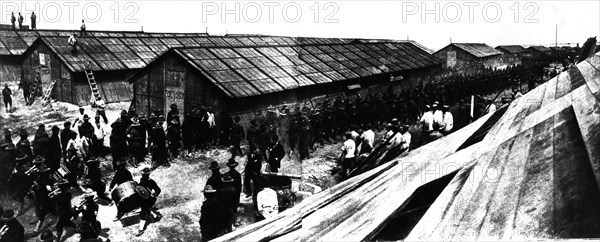 American soldiers in Camp n°1 or in the Main Camp in Saint Nazaire, France