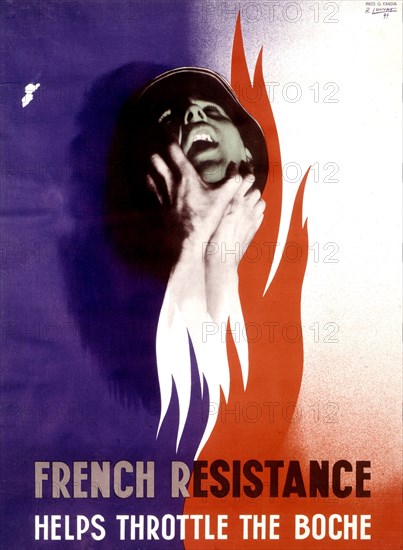 Poster by R. Louvat in praise of the French Resistance (1944)