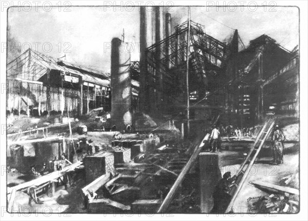 World War I. War industry: steel mills in Brazil (1917)