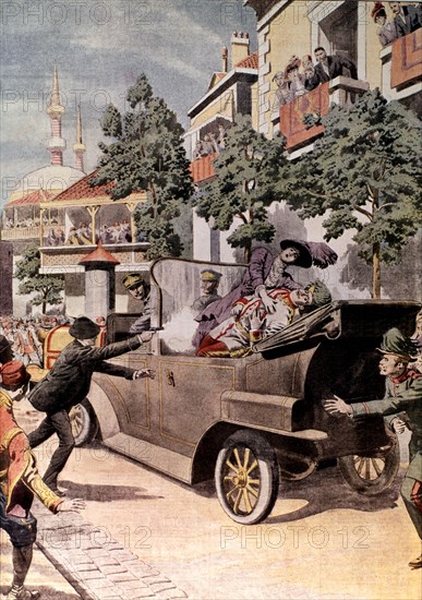 Assassinat de l'archiduc d'Autriche, François-Ferdinand, à Sarajevo, par un étudiant serbe