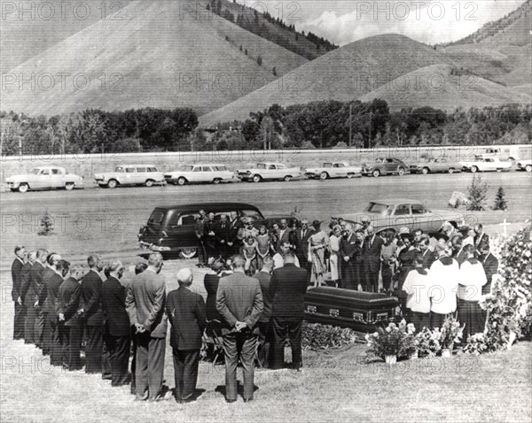 Funeral of Ernest Hemingway (1899-1961)