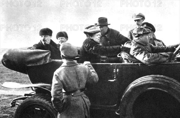 Lenin going for a drive in the mountains near Zakopane