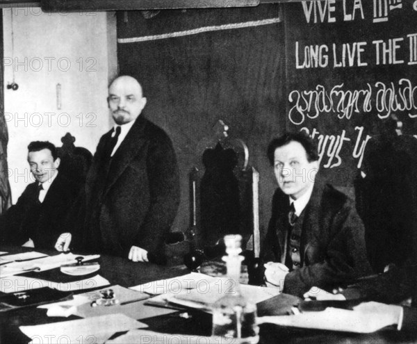 Mars 1919, Moscou. Lénine au 1er Congrès de la IIIème Internationale communiste