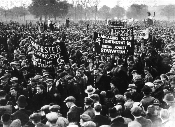 Londres. Marcheurs de la faim à Hyde Park (1932)
