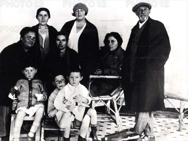 Stalin and Nadia's children, Svetlana and Basile, 1930