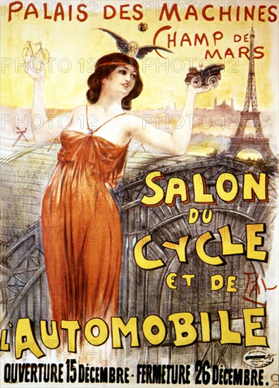 Advertising poster by Pal: Cycle and automobile fair