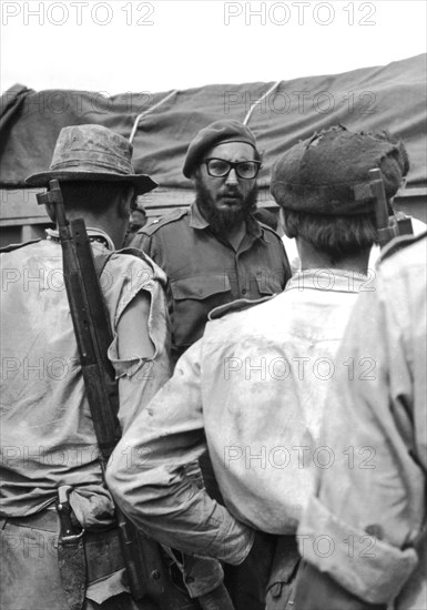 Fidel Castro after the landing at the Bay of Pigs