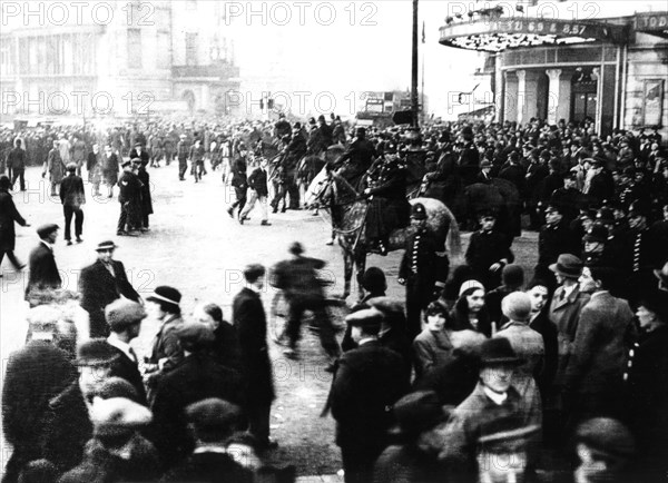Londres. A Hyde Park, manifestations contre la faim et le chômage (1932)