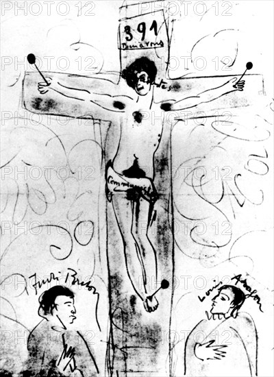 Surrealism crucified. André Breton, Louis Aragon and Francis Picabia