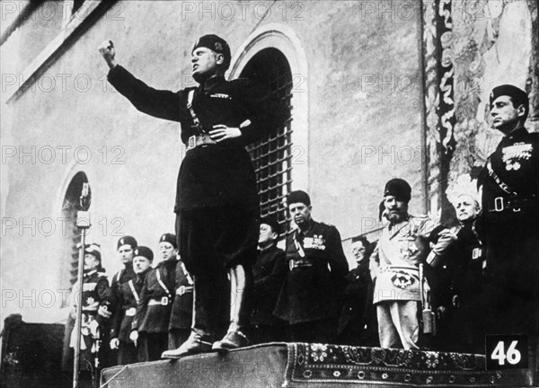 Mussolini's speech in Rome