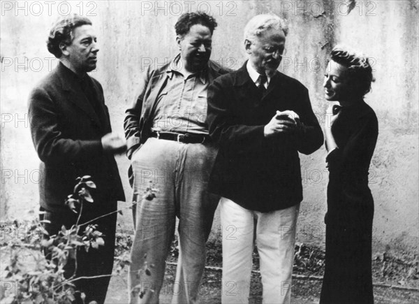 Breton avec Trotski, Diego Rivera et Jacqueline Lamba à Mexico