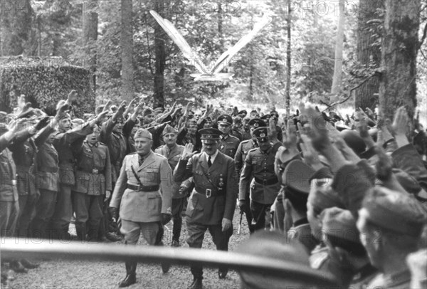 Mussolini and Hitler at the Wehrmacht Oberkommando